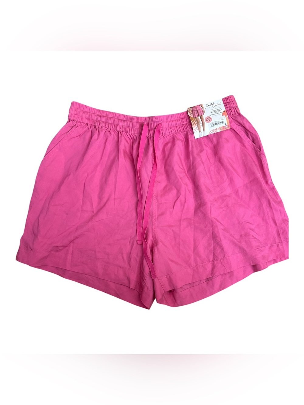 Coastal Comfort Pink Drawstring Waistband Shorts Size XXL